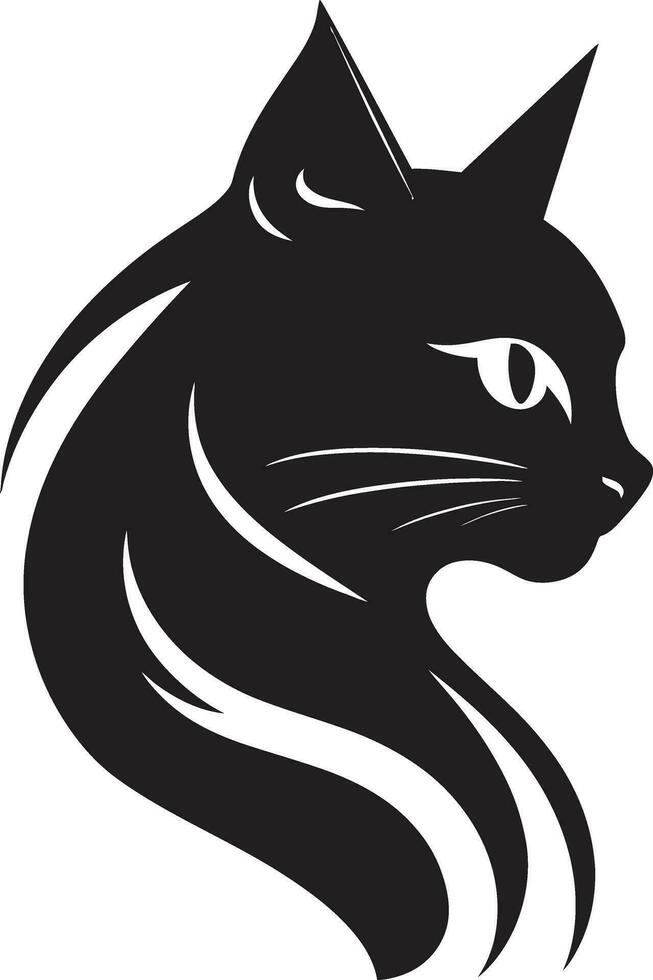 contemporaneo felino marchio nel ombre spolvero gatto elegante il branding vettore