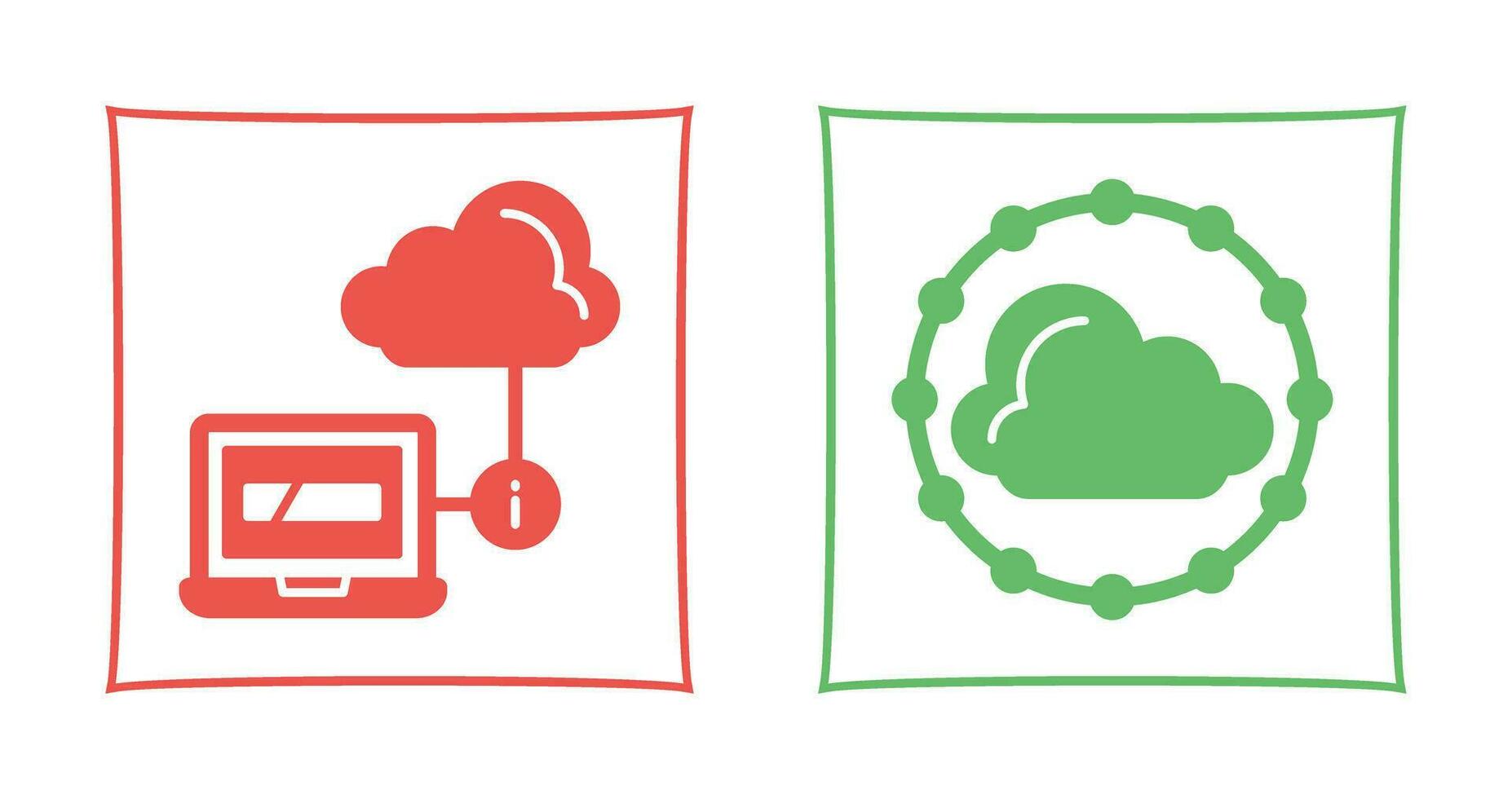 il computer portatile e nube icona vettore