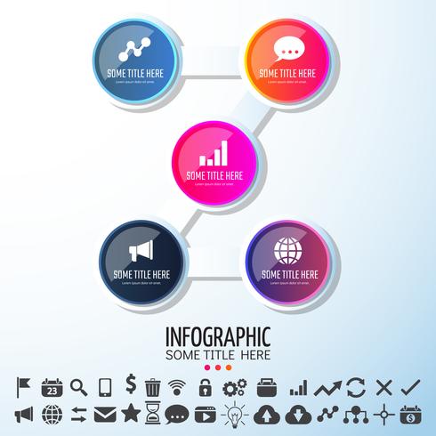 Modello di progettazione infografica vettore