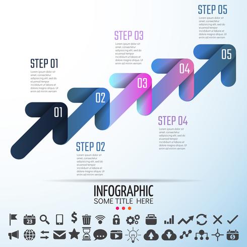 Modello di progettazione infografica vettore