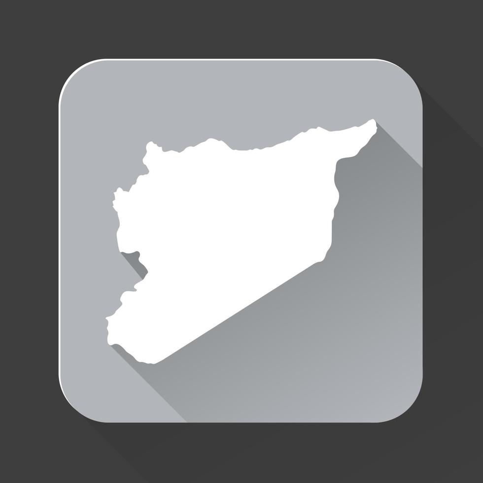mappa della siria altamente dettagliata con bordi isolati su sfondo vettore