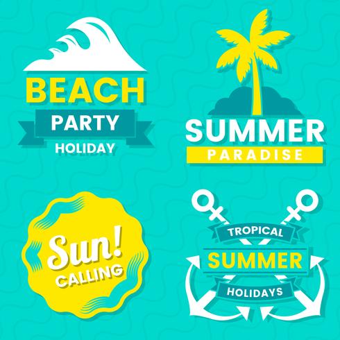 Summer Retro Vector Logo per banner