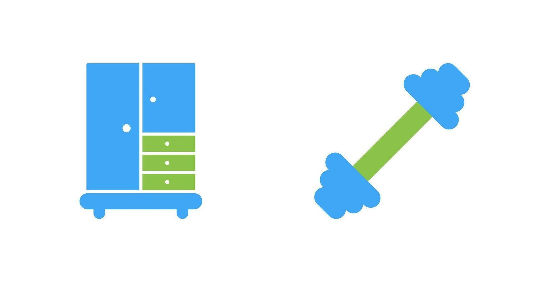 guardaroba e Palestra icona vettore