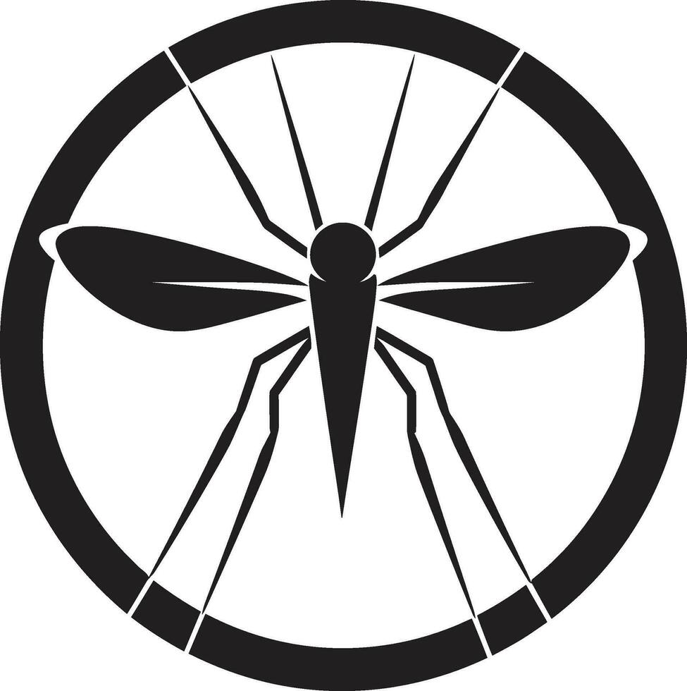 intricato zanzara simbolo design geometrico zanzara distintivo vettore
