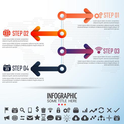 Modello di progettazione infografica vettore