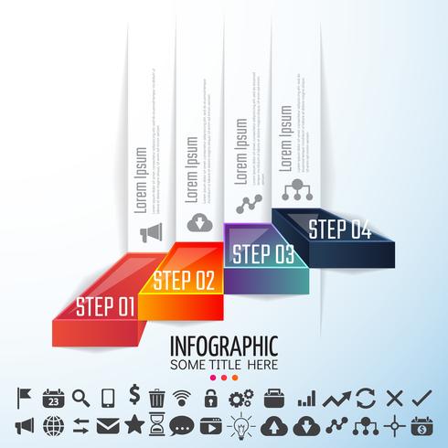 Modello di progettazione infografica vettore