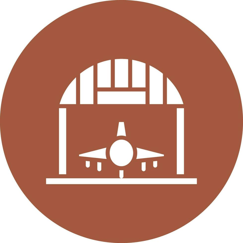illustrazione del design dell'icona di vettore dell'hangar