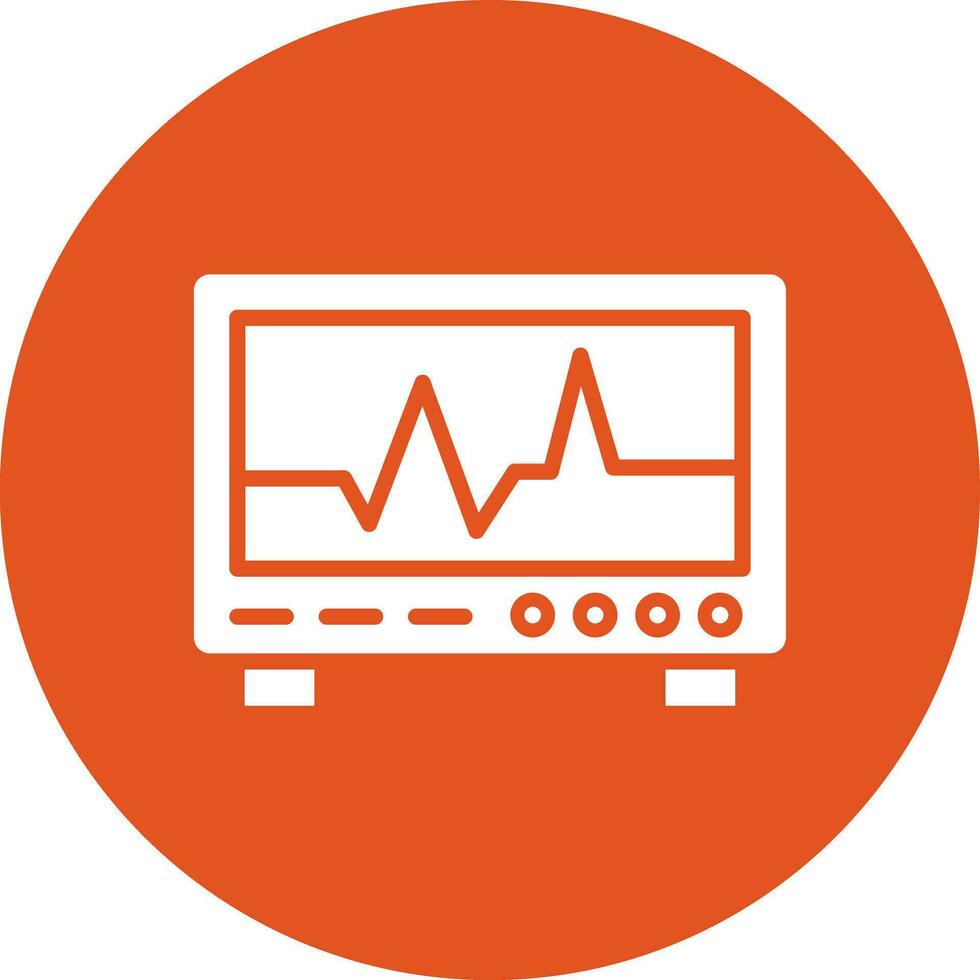 illustrazione del design dell'icona vettoriale del monitor ecg