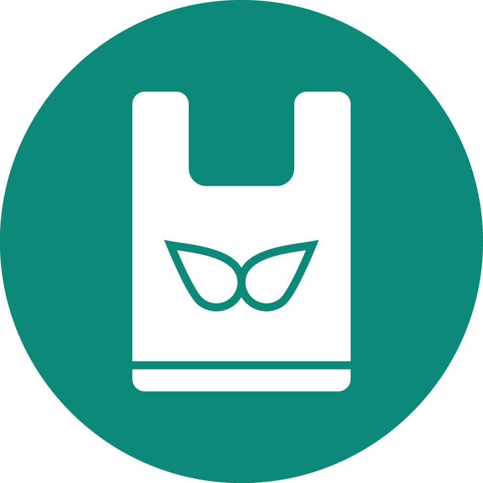 illustrazione del design dell'icona del vettore del sacchetto di plastica