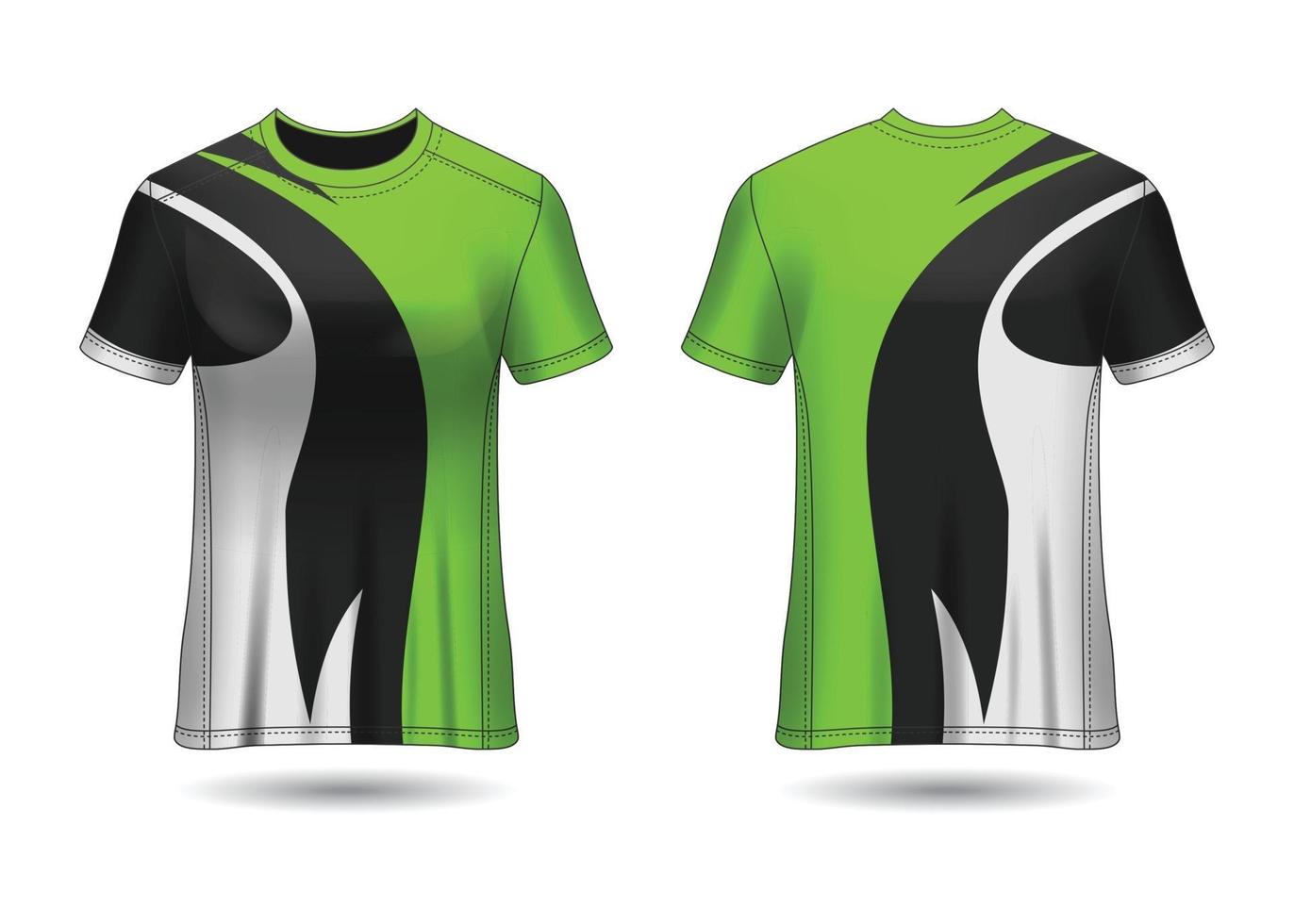 t-shirt design sportivo. maglia da corsa. vista anteriore e posteriore uniforme. vettore