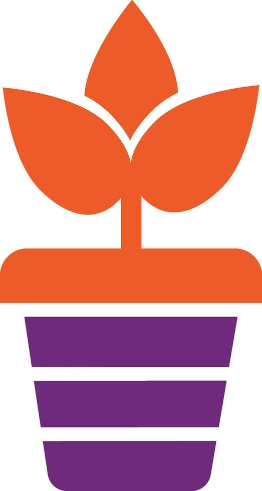 illustrazione del disegno dell'icona di vettore del vaso della pianta