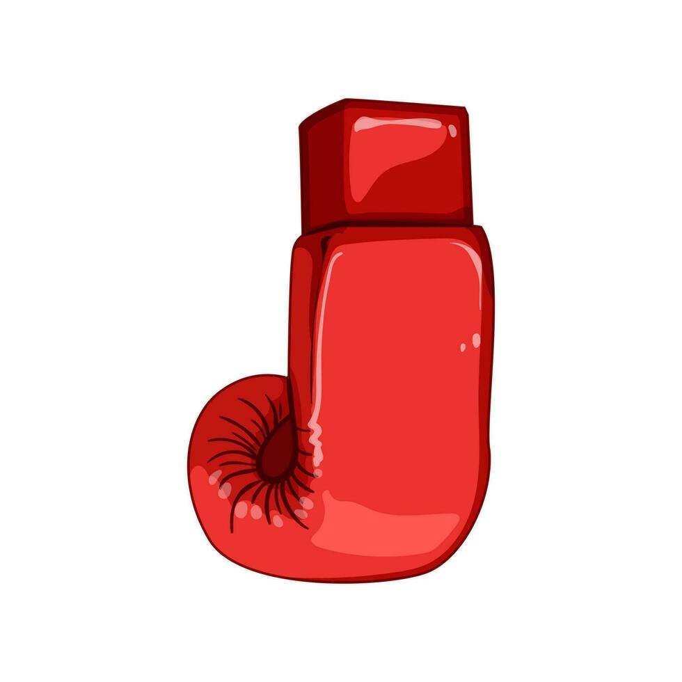 rosso boxe guanti cartone animato vettore illustrazione