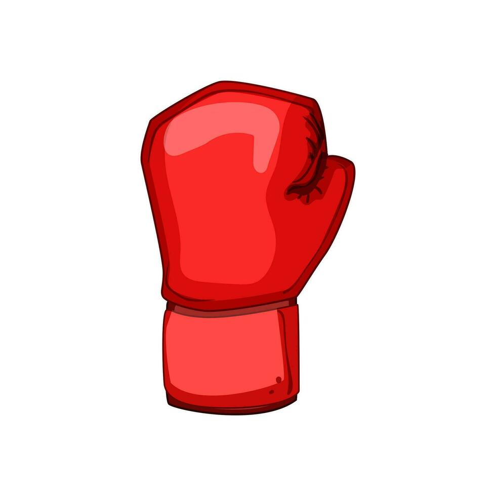 attrezzatura boxe guanti cartone animato vettore illustrazione