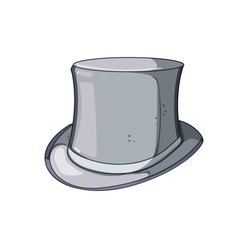 moda cilindro cappello cartone animato vettore illustrazione