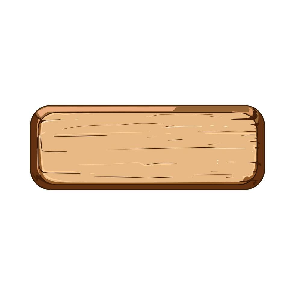 struttura di legno pulsante cartone animato vettore illustrazione