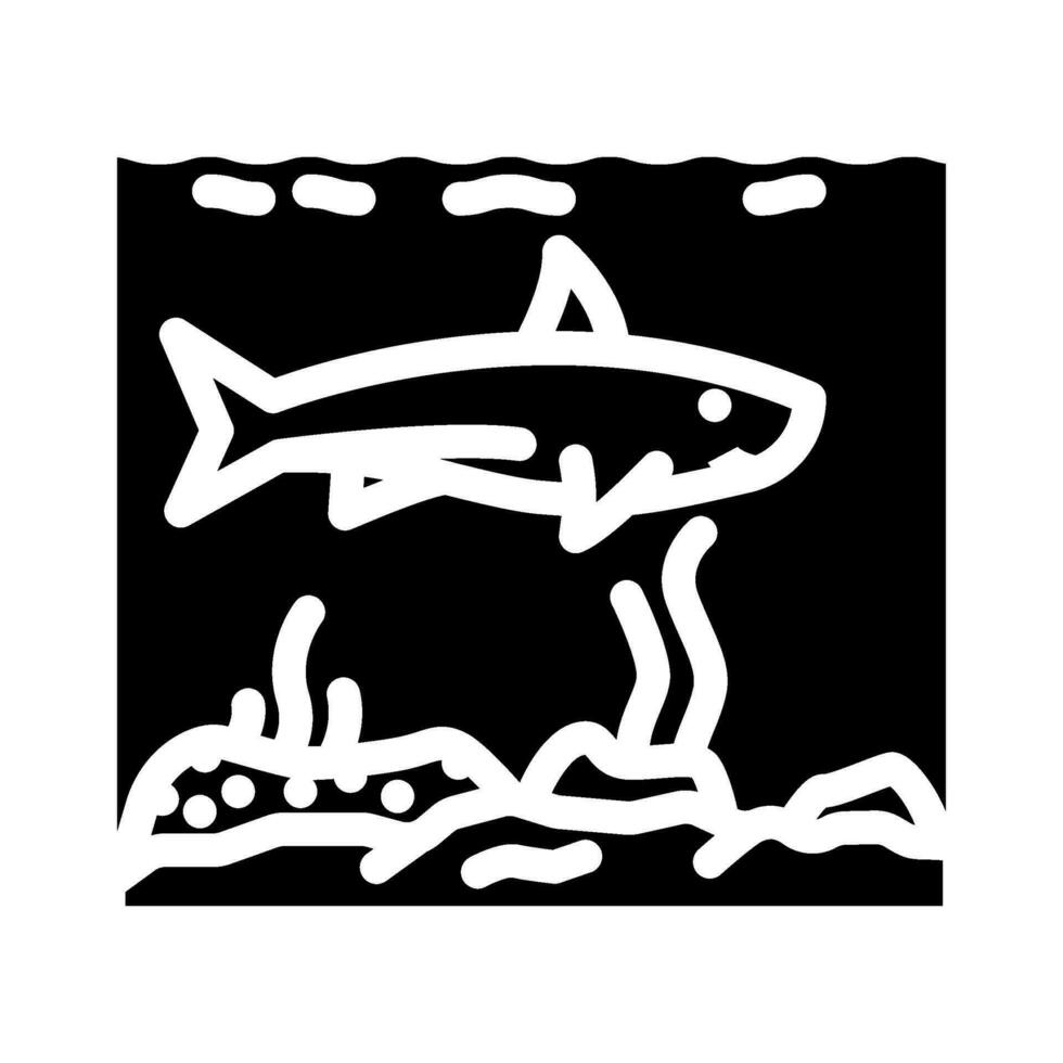 marino ecologia glifo icona vettore illustrazione