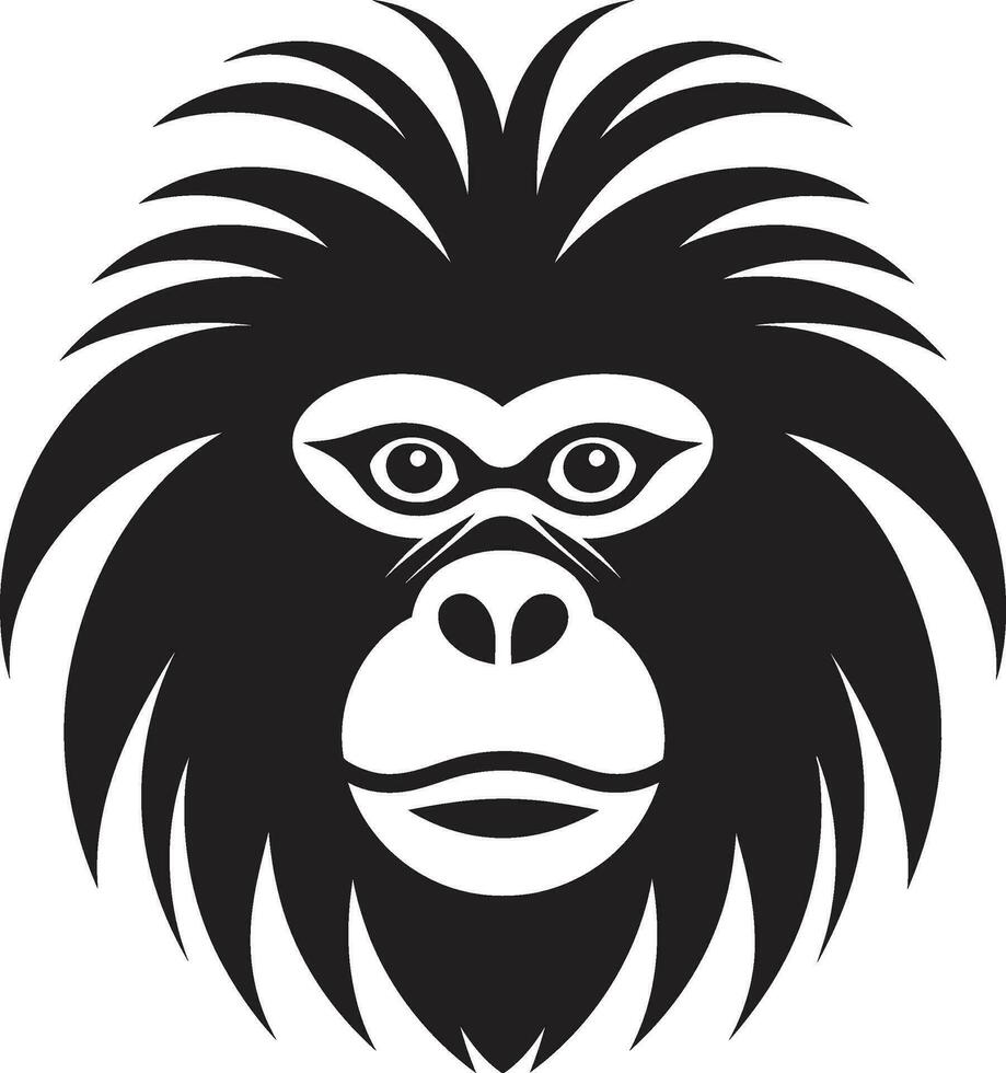 primate portafortuna design babbuino grafico distintivo vettore