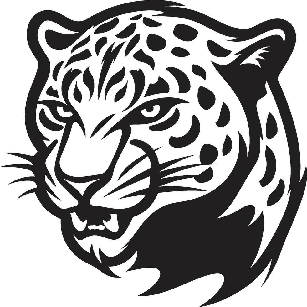 regale abilità nero leopardo logo design il grazioso cacciatore nero leopardo vettore icona
