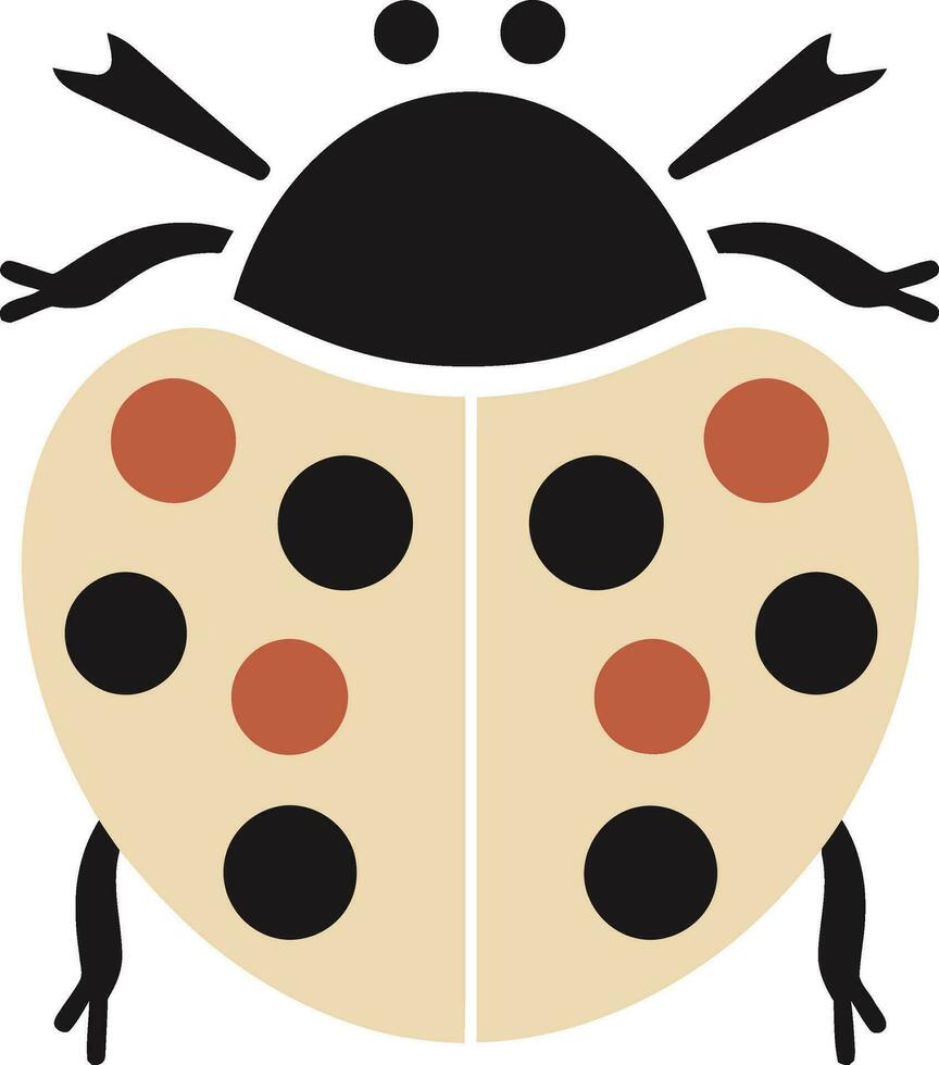 monocromatico maestà minimalista coccinella profilo occhi di il coccinella logo di diletto vettore