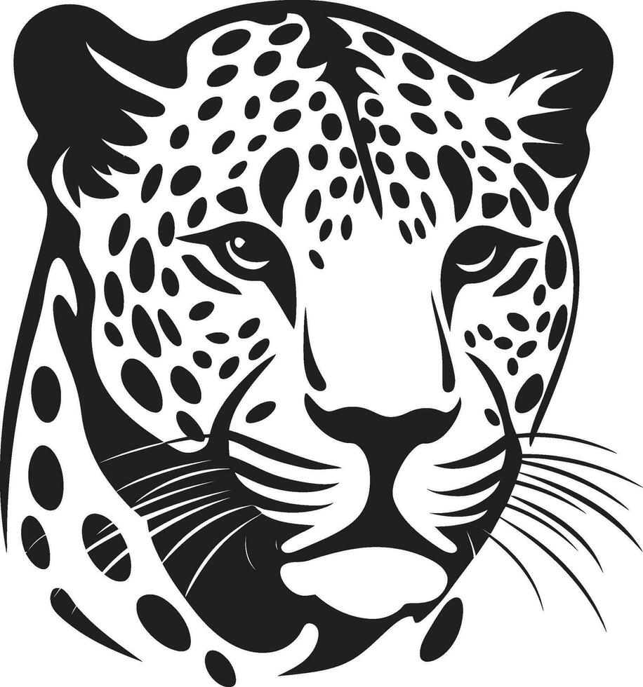 il ferino molestatore nero vettore leopardo logo felino finezza nero leopardo icona nel vettore