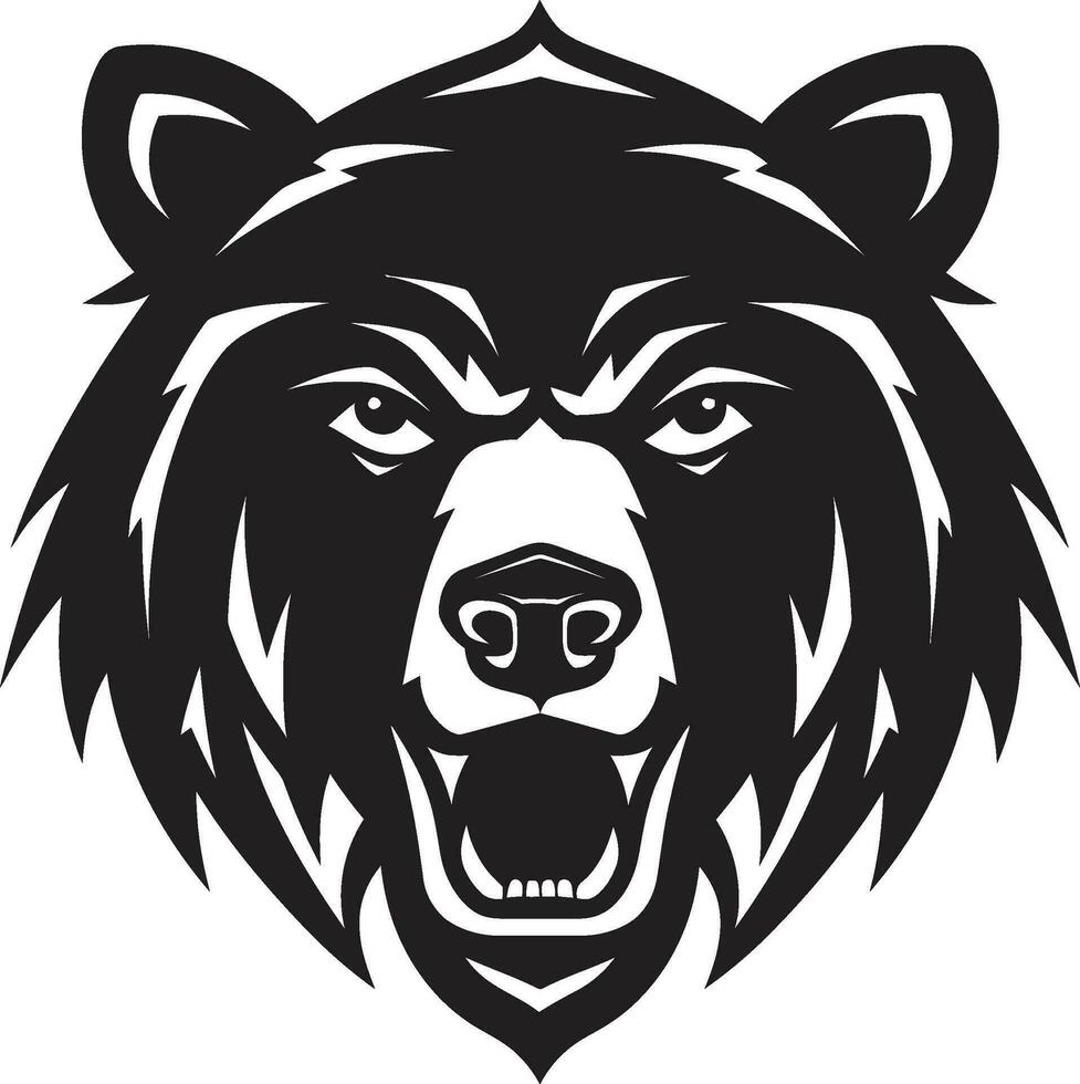 orso sovrano logo tribale orso design vettore