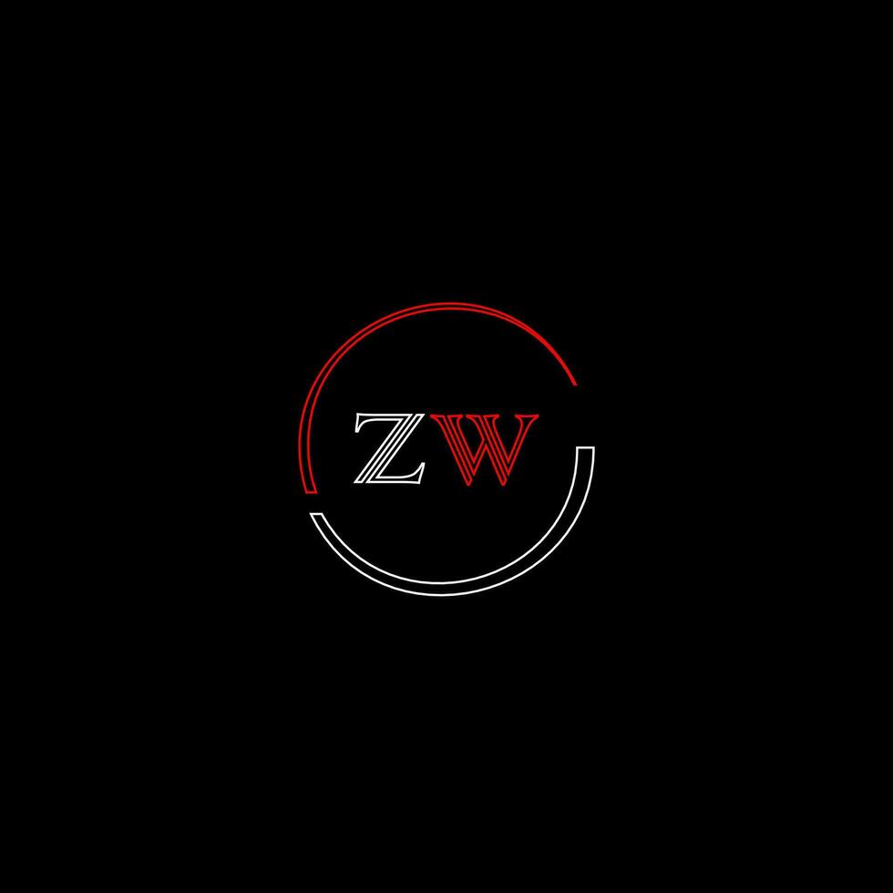 Z W creativo moderno lettere logo design modello vettore