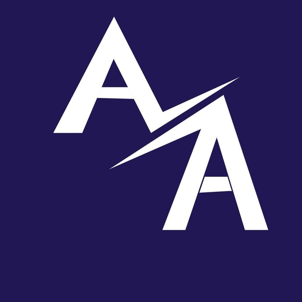il aa logo su un' blu sfondo vettore