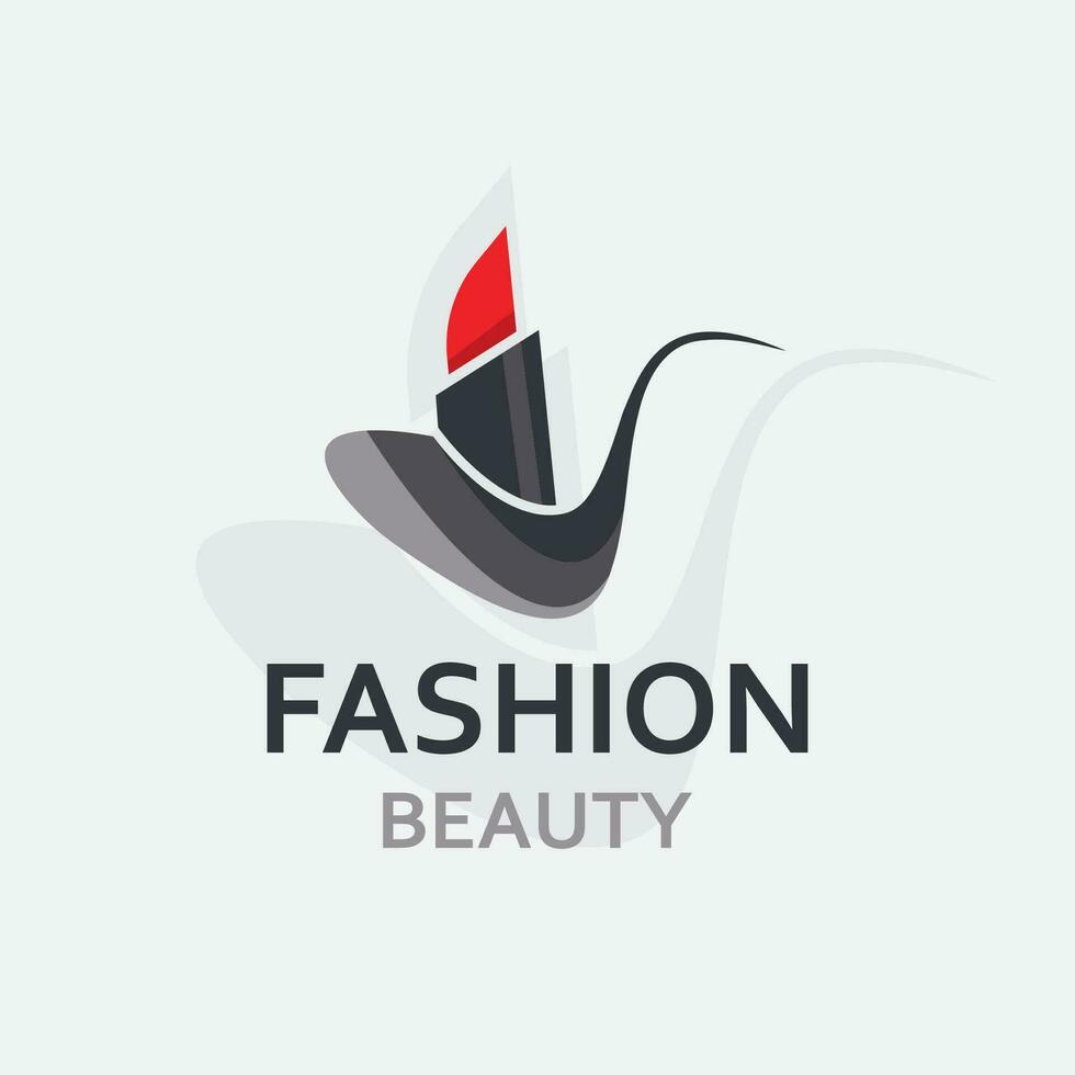 rossetto logo design per trucco moda negozio e bellezza vettore cosmetico design modello