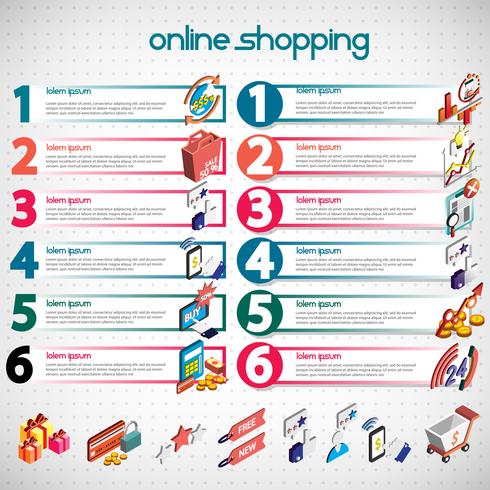 illustrazione del concetto di set di business grafico informazioni vettore