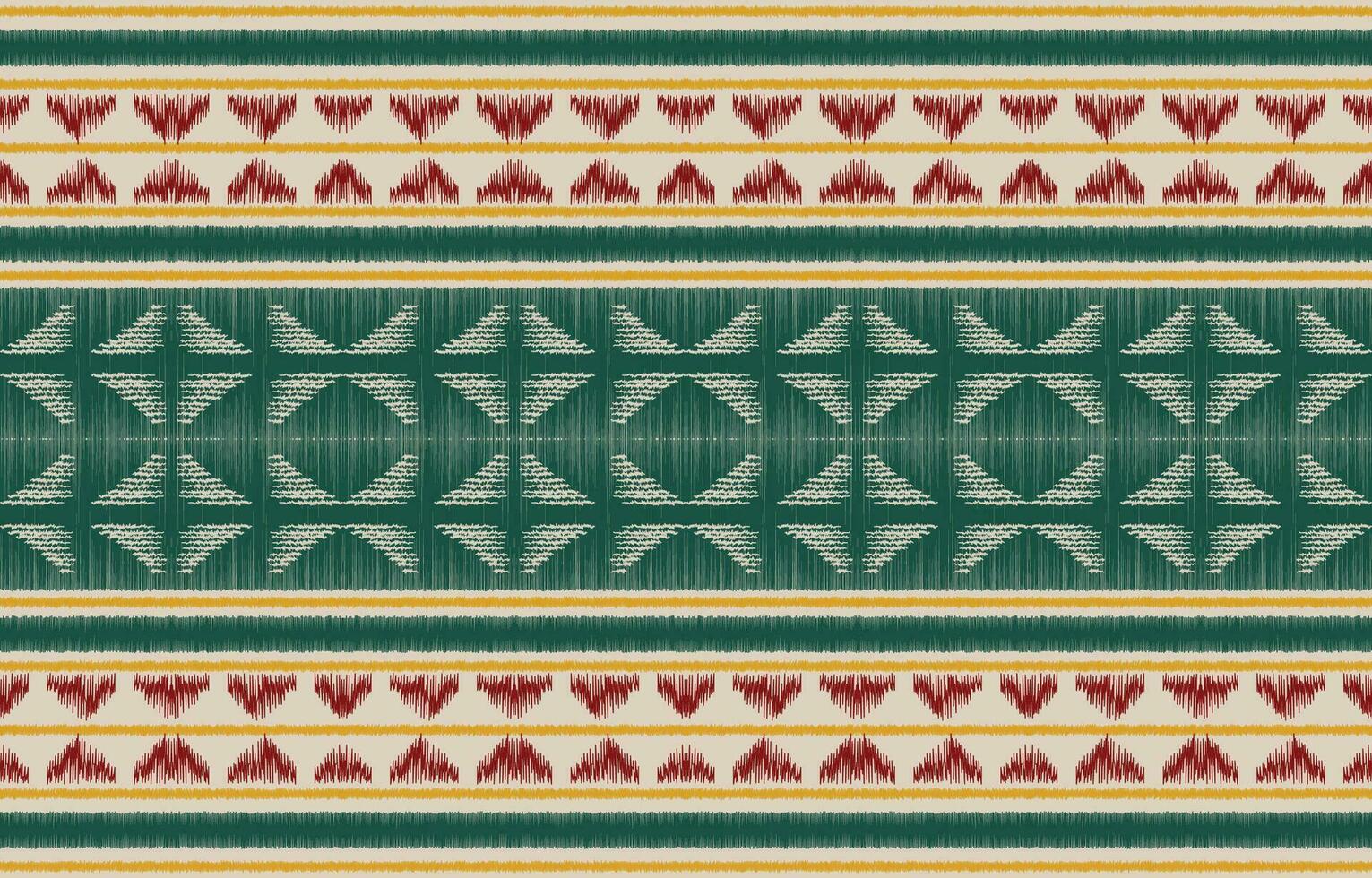 etnico astratto ikat arte. azteco ornamento Stampa. geometrico etnico modello senza soluzione di continuità colore orientale. design per sfondo ,tenda, tappeto, sfondo, vestiario, avvolgere, batik, vettore illustrazione.