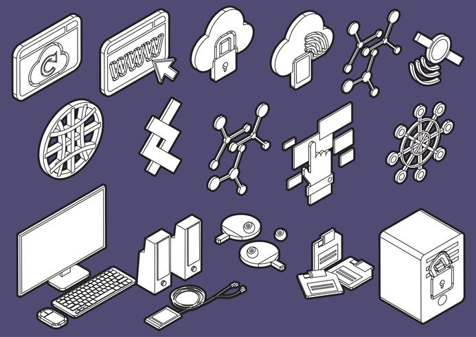 l&#39;illustrazione delle icone del computer grafico di informazioni ha fissato il concetto vettore