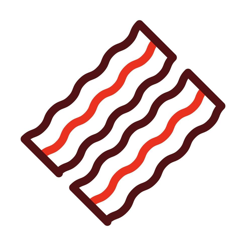 Bacon vettore di spessore linea Due colore icone per personale e commerciale uso.