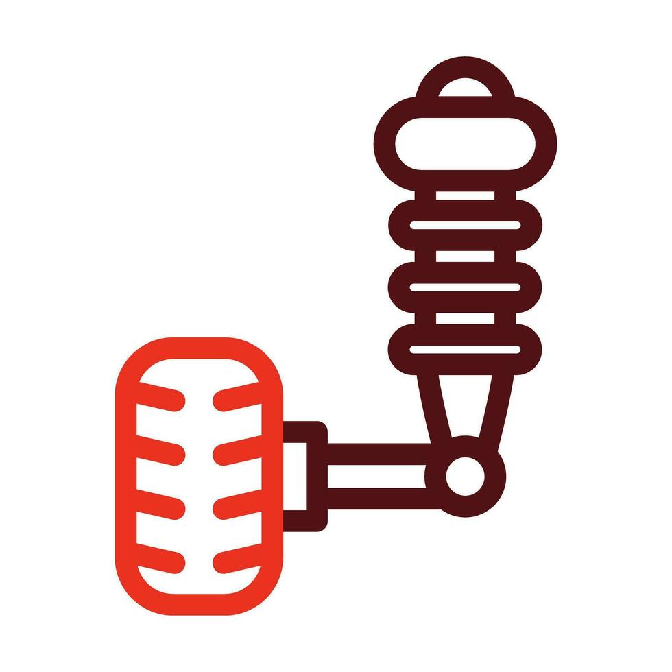 sospensione vettore di spessore linea Due colore icone per personale e commerciale uso.