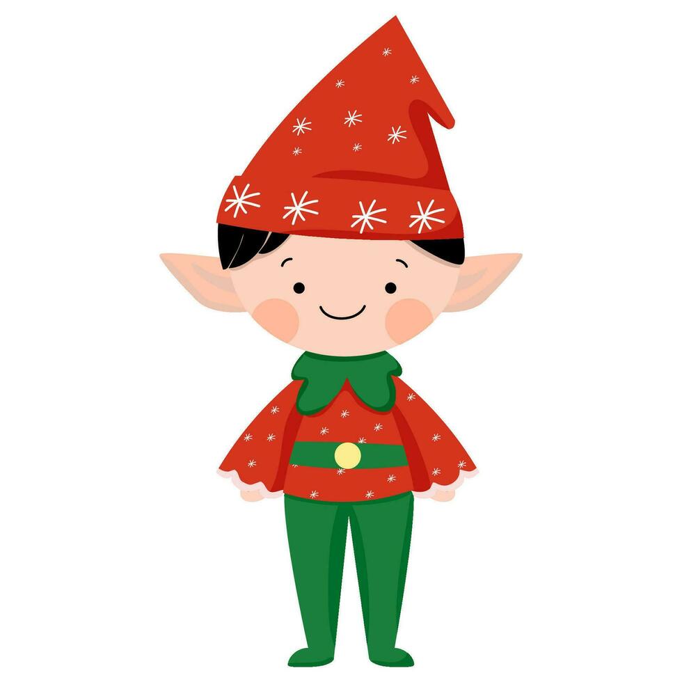 Natale elfo personaggio vettore