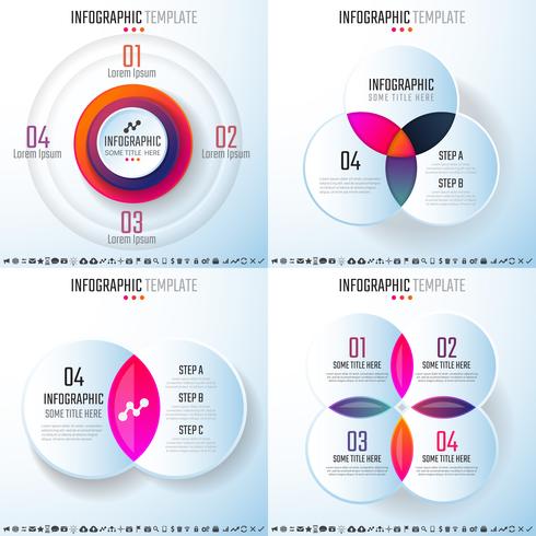 Modello di progettazione infografica vettore