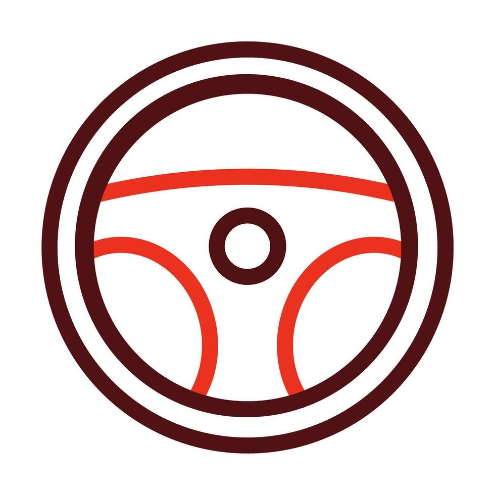 timone ruota vettore di spessore linea Due colore icone per personale e commerciale uso.