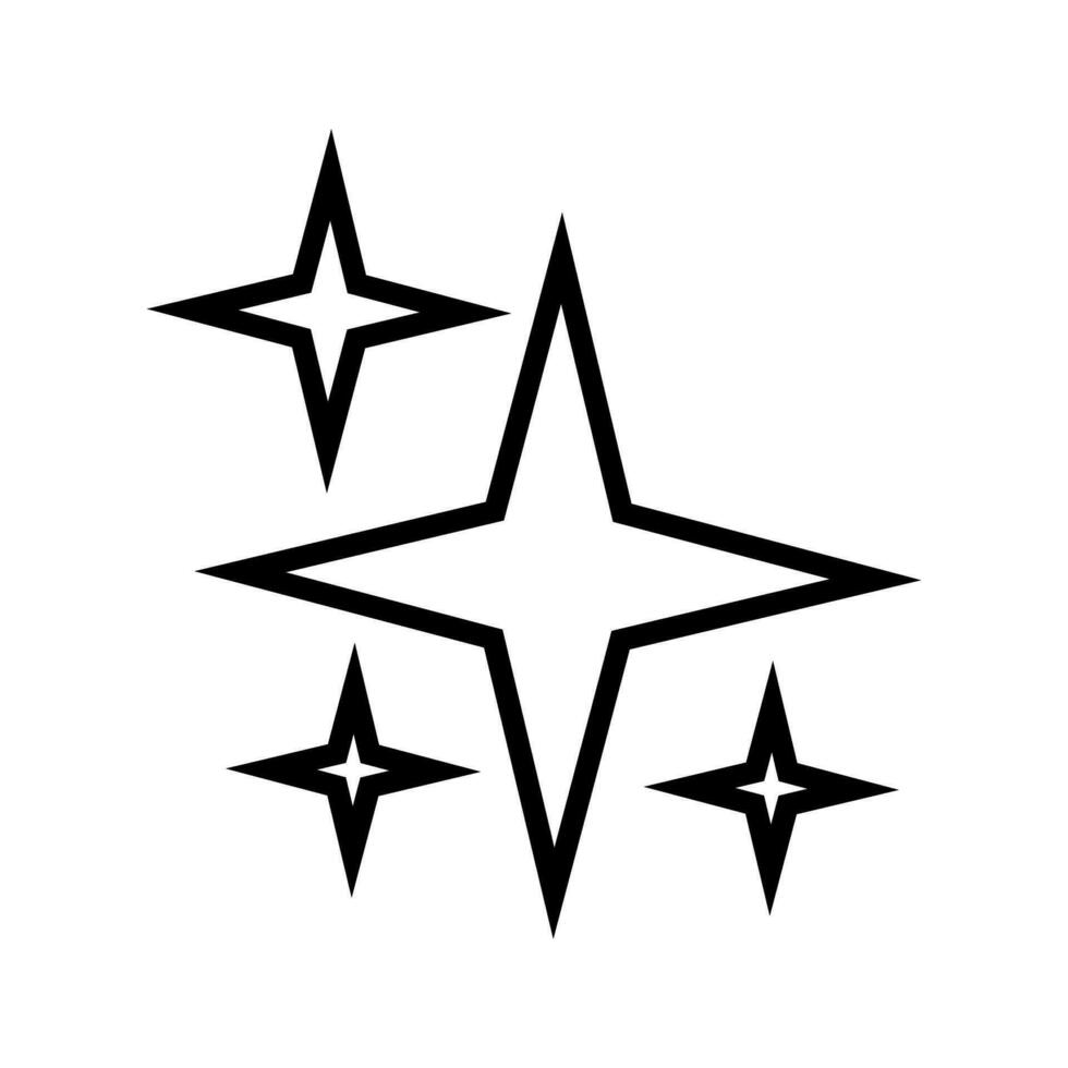 scintille icona vettore. scintillio stelle illustrazione cartello. splendente scoppiare simbolo. stella logo. vettore