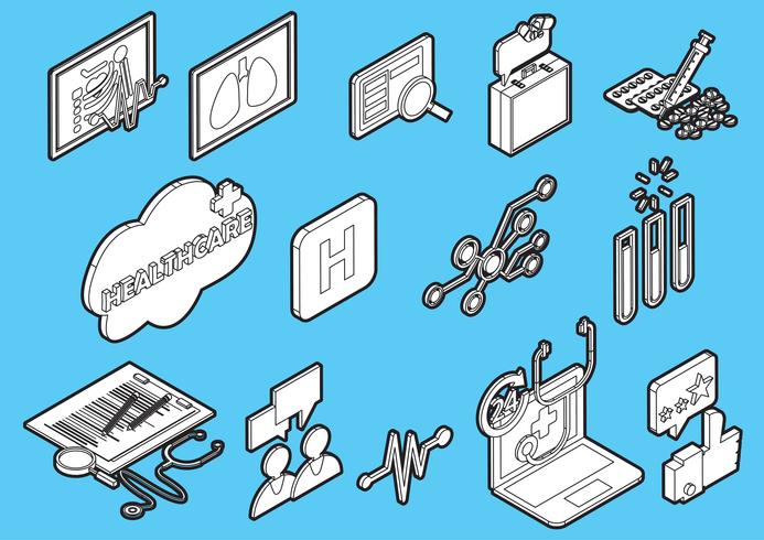 l&#39;illustrazione delle icone dell&#39;ospedale grafico di informazioni ha fissato il concetto vettore