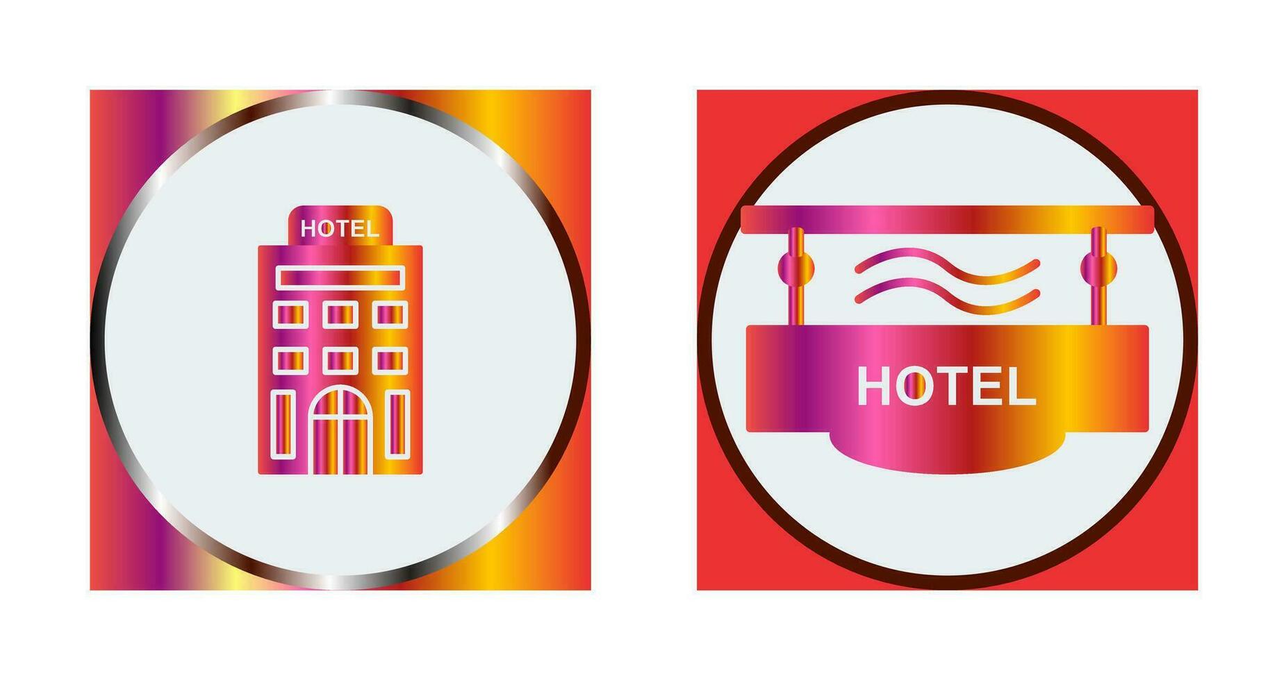 Hotel e Hotel cartello icona vettore