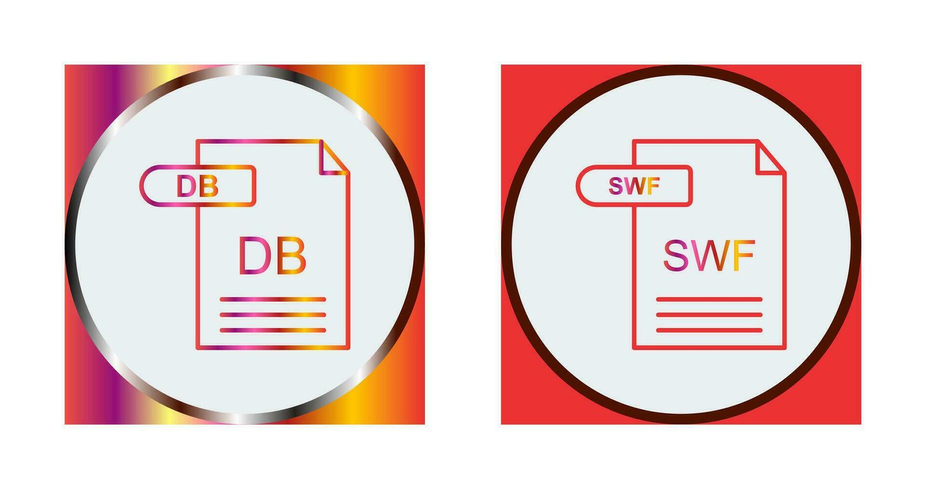 db e swf icona vettore