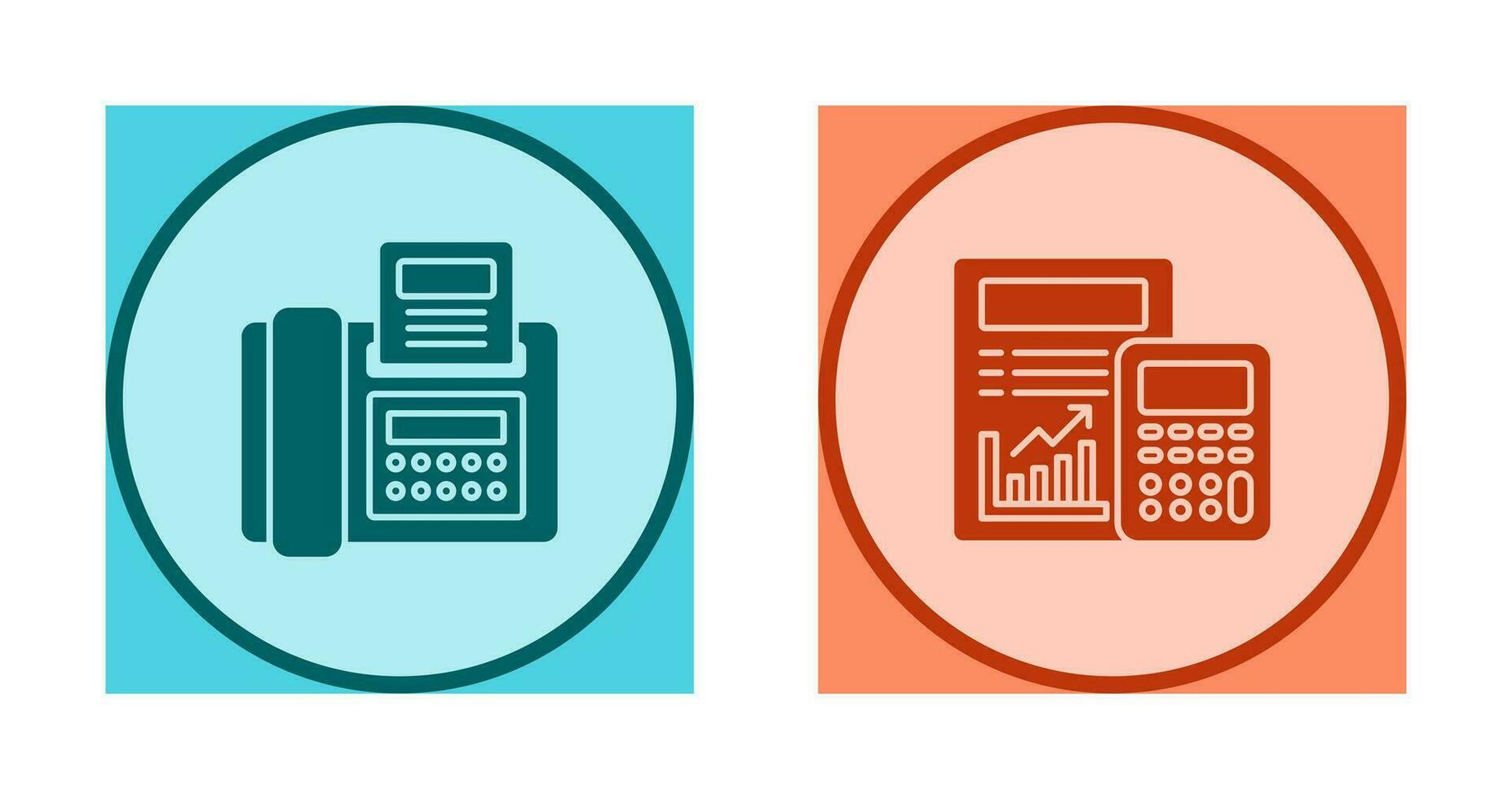 fax e calcolatore icona vettore