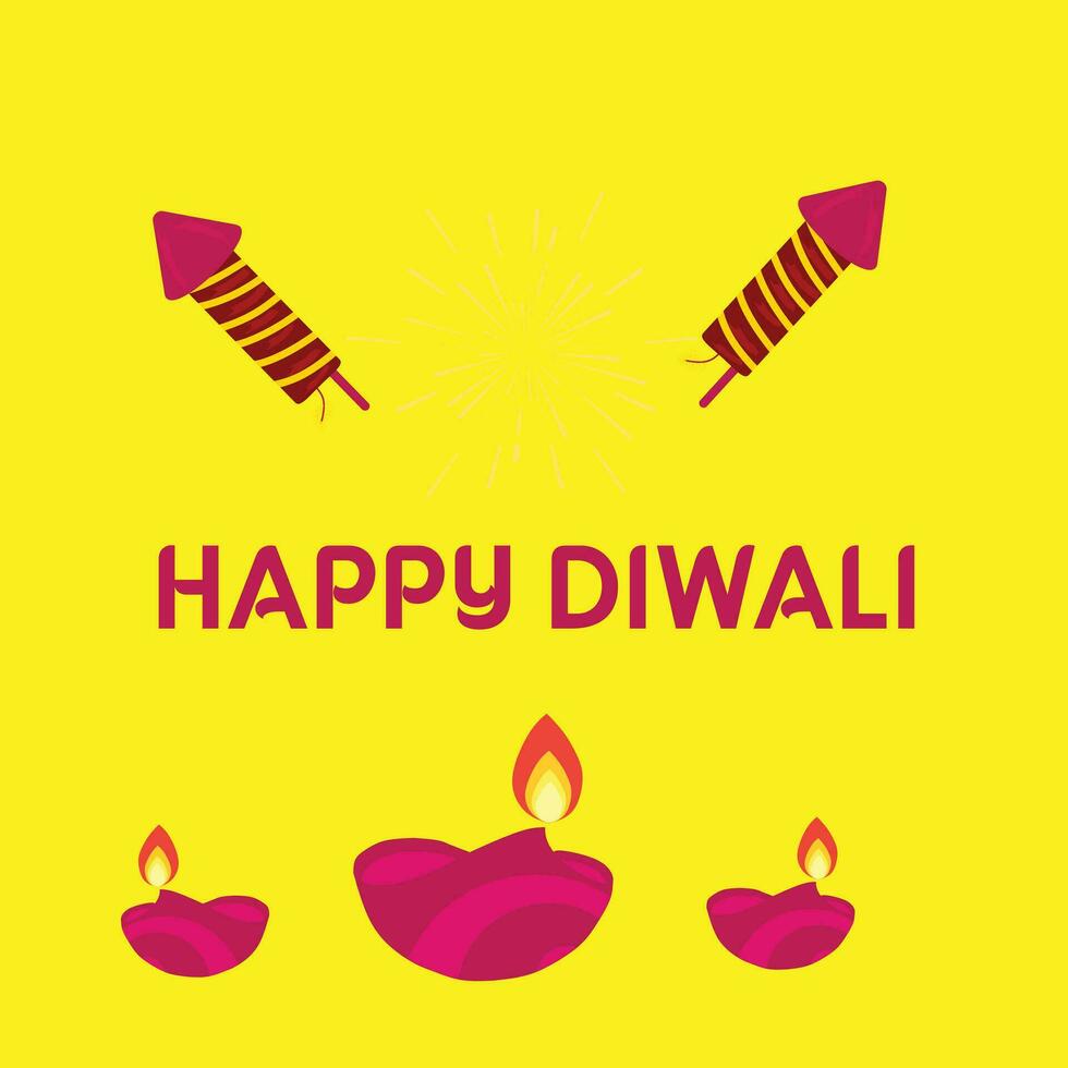 contento Diwali manifesto gratuito modello vettore