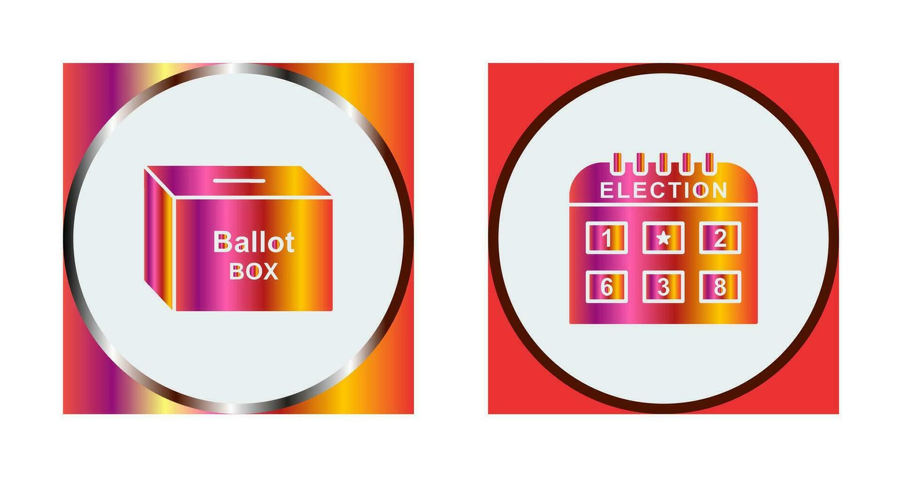 scrutinio scatola e elezione giorno icona vettore