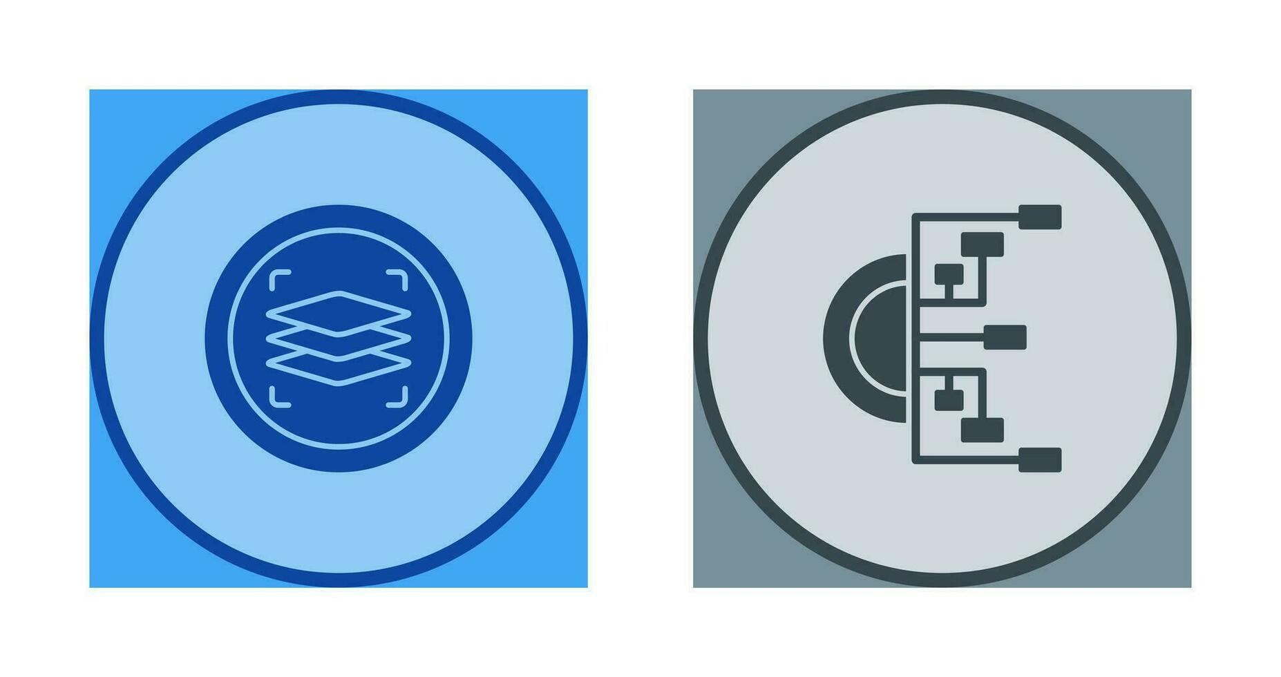 strati e diagramma di flusso icona vettore