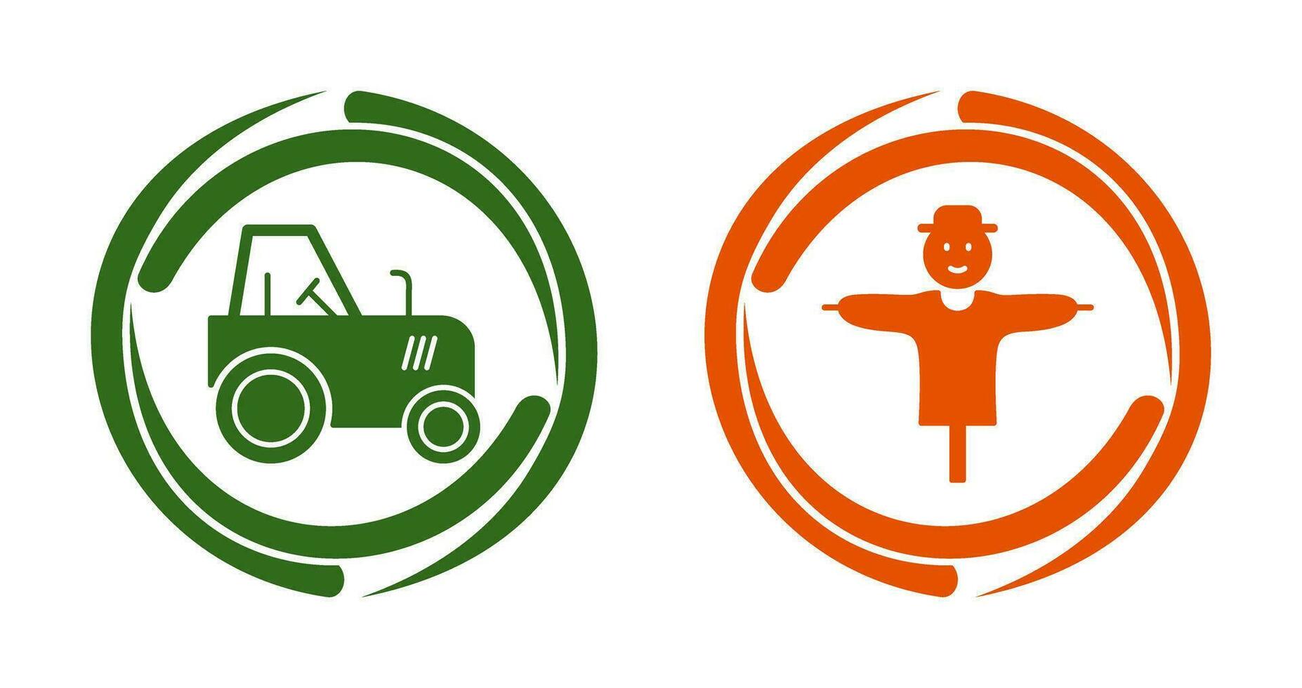 trattore e agricoltura icona vettore