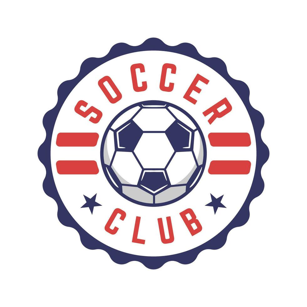 calcio logo o calcio club sport cartello distintivo vettore