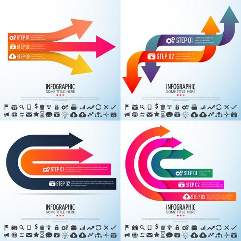 Modello di progettazione infografica vettore