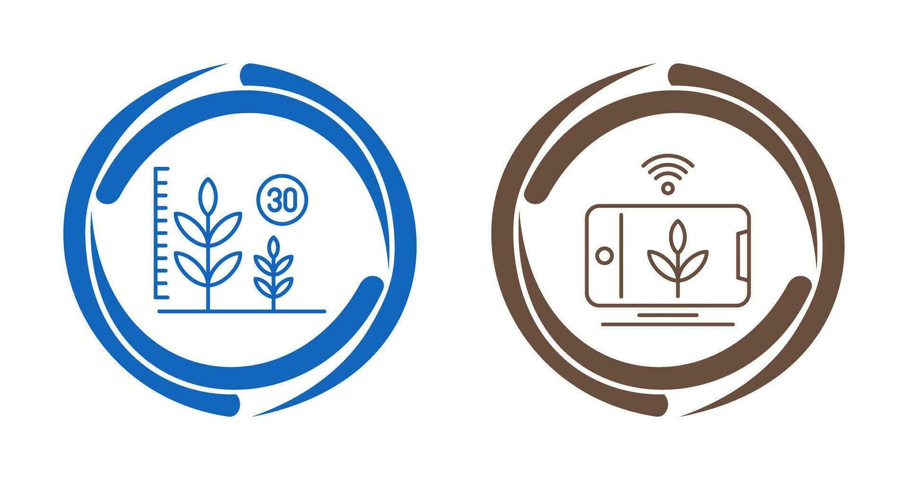 crescita e dispositivo icona vettore