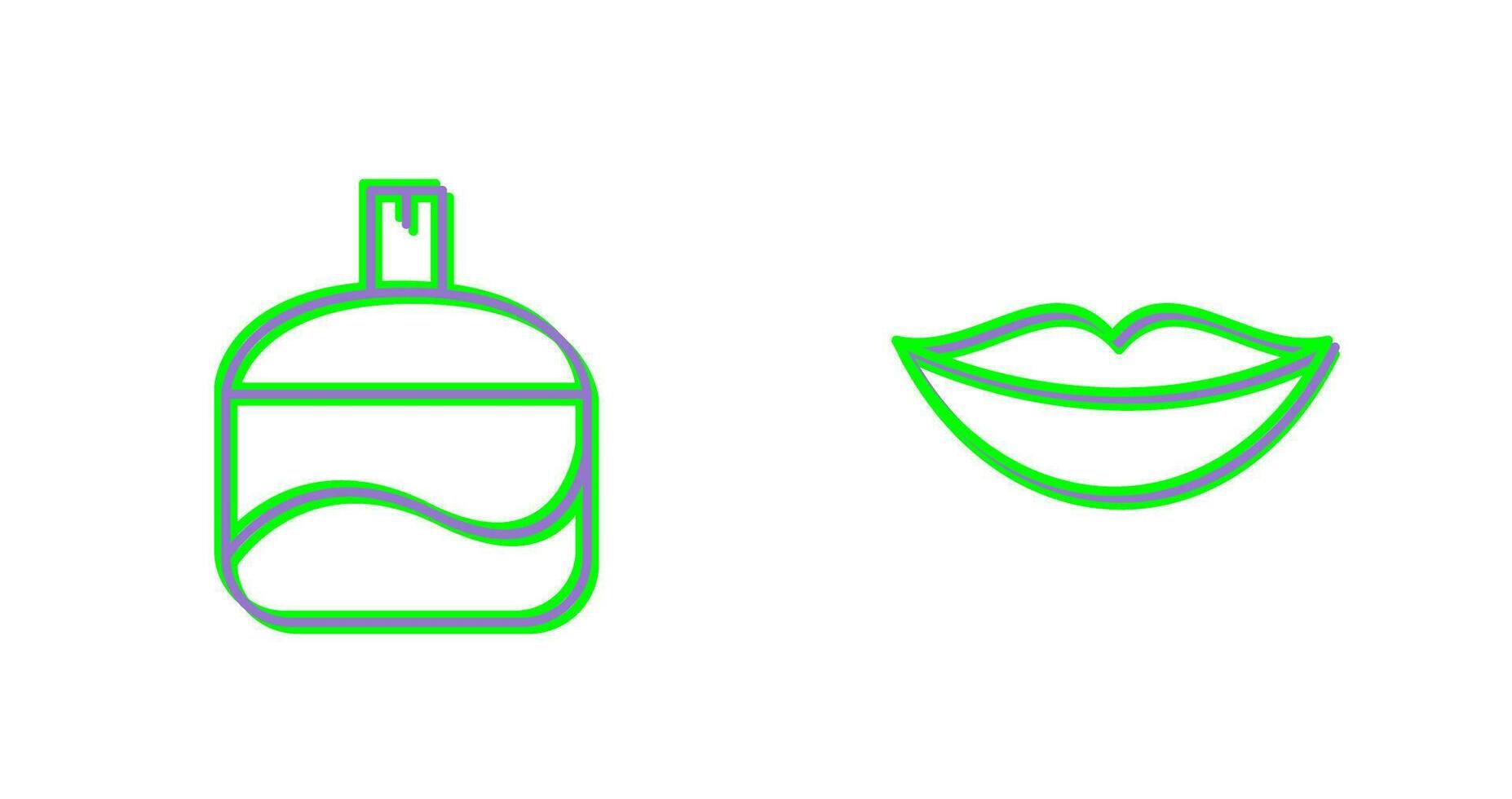 fragranza e labbra icona vettore