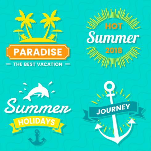 Summer Retro Vector Logo per banner